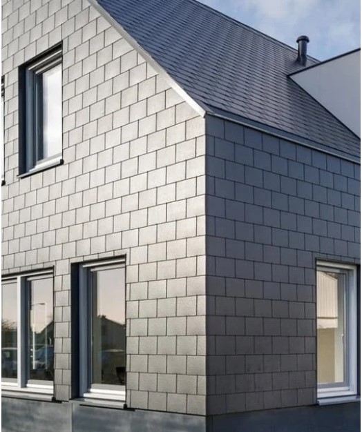 VF-Cladboard-MN "Double pattern" загварын файбер цементэн дээвэр, фасад ( Будагтай хавтан, Төмөр каркастай) (180*180)